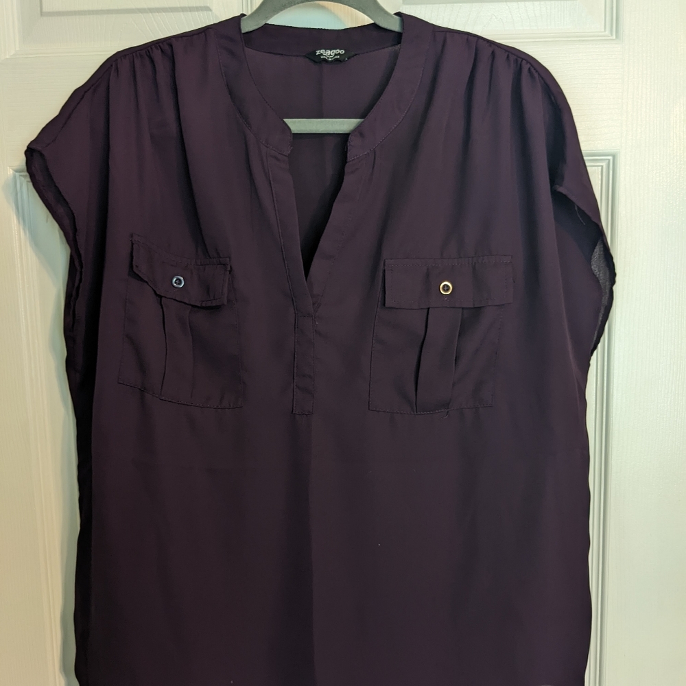 Zeagoo purple blouse size xl